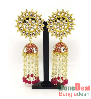 Gold Plated Long Jhumka Earring TR-1332