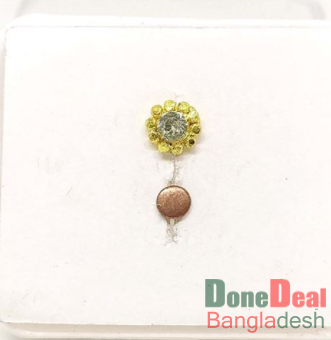 Gold Plated Stone Setting Nose Pin TR-1385