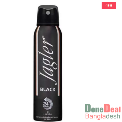 JAGLER Black Deodorant Body Spray for Men - 150 ML