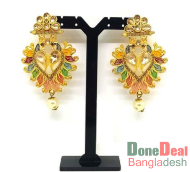 Matte Gold Color Earring with Meena TR-1306