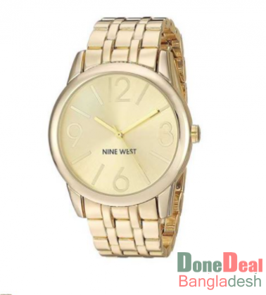 NINE WEST Gold-Tone Bracelet Watch for Women - NW/1578CHGB