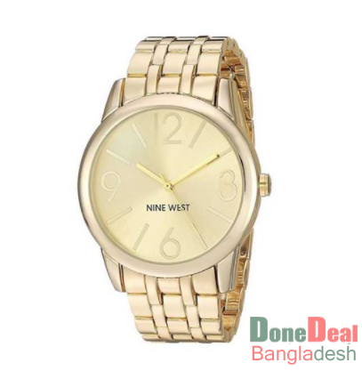 NINE WEST Gold-Tone Bracelet Watch for Women - NW/1578CHGB