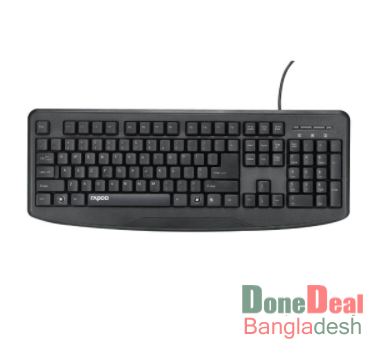 Rapoo NK2500 Black USB Keyboard with Bangla