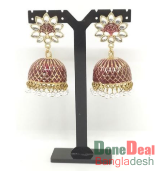 Red Jhumka Earring TR-1313
