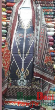 Shamu Silk Unstitched 3 Pieces Dress Set – MK46