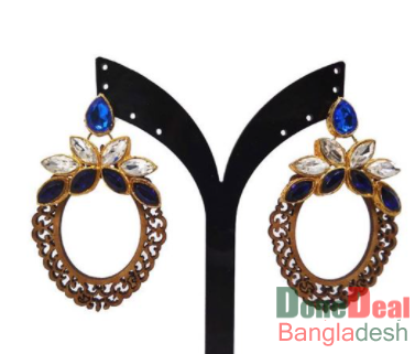 Wood & Gold Plated Earring TR-781
