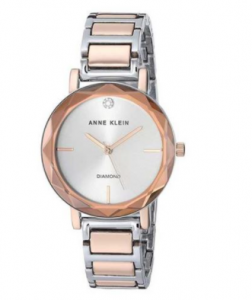 ANNE KLEIN Diamond Dial Bracelet Ladies Watch - AK3279SVRT