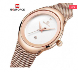 Casual Ladies Watch - NAVIFORCE NF5004_White & RoseGold