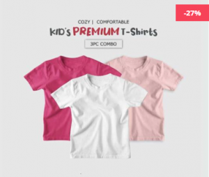 Fabrilife 3 Pieces Combo T-shirt for Kids - GKC04