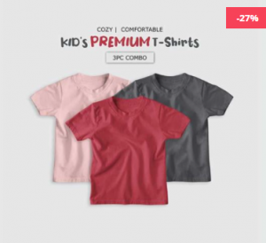 Fabrilife 3 Pieces Combo T-shirt for Kids - GKC01