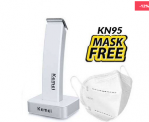 Kemei KM-619 Rechargeable Electric Hair Clipper Beard Trimmer (KN95 Mask Free)
