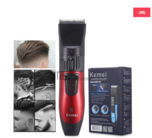 Kemei KM-730 Professional Trimmer - Red & Black