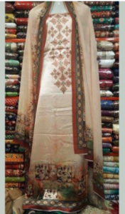 Shamu Silk Unstitched 3 Pieces Dress Set – MK48