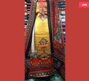 Shamu Silk Unstitched 3 Pieces Dress Set - MK39