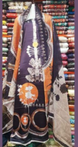 Shamu Silk Unstitched 3 Pieces Dress Set - MK35