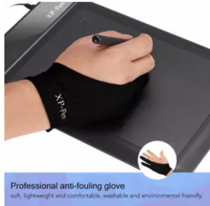 XP-Pen AC01 Anti-fouling Lycra Two-Finger Glove Free Size for Drawing Graphics Tablet Light Box Trac