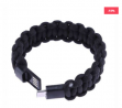 Black Hand Knotted Bracelet With USB Charging Cable - B116