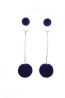 Blue Color Pom Pom Long Earring – HT199