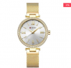 CURREN 9011 Mesh Stainless Steel Watch for Women – Gold Silver