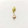 Gold Plated Nose Pin Leaf Design TR-1376