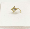 Gold Plated Stone Setting Nose Pin TR-1366