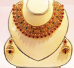 Gold Platted Panna Stone Necklace – BK 42