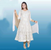 Indian Tissue Cotton Four Pieces Dress Set for Girls – 2133