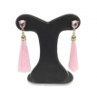 Long Pink Color Tassel Earring for Women – HT0160