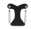 Long White Color Tassel Earring for Women – HT0147