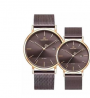 NAVIFORCE NF3008 Bronze Mesh Stainless Steel Couple Watch