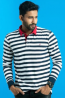 Trendz Full Sleeve Stripe Polo T-shirt - KR-913 11988