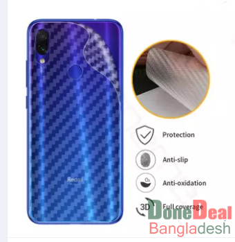 3D Carbon Fiber Protective Back Film For Xiaomi Redmi Note 7 7s 7pro Back Screen Protector Film Sticker not tempered protector glass