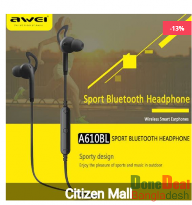 Awei A610BL Sport Bluetooth Wireless Waterproof Headset with Mic.