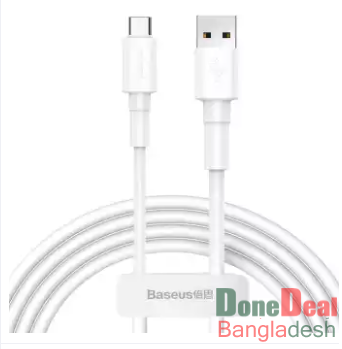 Baseus Mini White Cable USB For Type C 3A Fast Charging 1m White