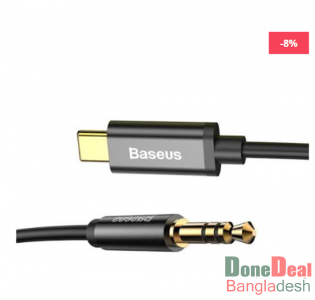 Baseus Yiven M01 Type C Male to 3.5 Male Audio Cable Black.