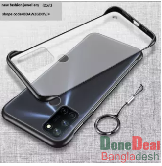 For Realme C17 / Realme 7i Case Cover Ultra-thin frameless Ring Design transparent matte Back Caseing with Matel with our ring