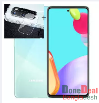 Product details of For Samsung A52/72 - (2IN1) Combo - Premium Quality Full Cover Glass HD Clear Tempered Glass Screen Protector, Camera Lens Protecto