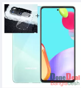 Product details of For Samsung A52/72 - (2IN1) Combo - Premium Quality Full Cover Glass HD Clear Tempered Glass Screen Protector, Camera Lens Protecto