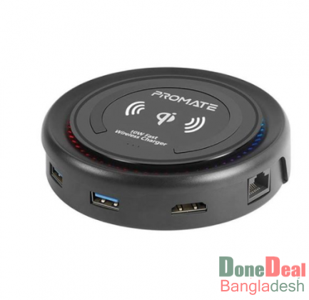PROMATE CenterHub All-in-One USB-C™ Hub with 100W Power Delivery