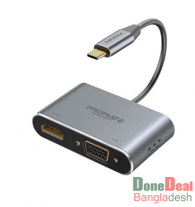 PROMATE MediaHub-C2 High Definition USB-C Display Adapter
