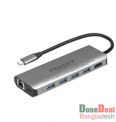 PROMATE UniPort-C All-in-One USB-C™ Hub with 87W Power Delivery