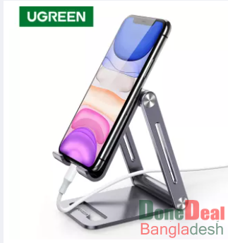 UGREEN Cell Phone Stand Adjustable Aluminum Phone Holder for Desk Compatible for iPhone 12 Pro Max 11 X SE XS XR 8 Plus 6 7 6S, Samsung Galaxy Note20