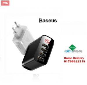 Baseus 4 Ports 30W Digital Display USB Phone Charger