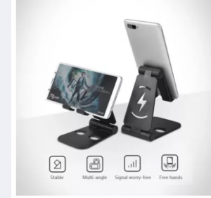 Universal Mobile Phone Holder Portable Rotatable Foldable Stand for All Smartphone & Tab with Chargi