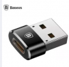 Baseus USB Male to USB Type C Female OTG Adapter Converter r For Smartphones - Black
