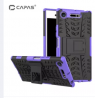 CAPAS for Sony Xperia XZ1 Case Armor Hard PC Kickstand Shockproof Protective Cover