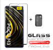 For Xiaomi Poco M3 - (3IN1) Combo - Premium Quality Full Cover Glass HD Clear Tempered Glass Screen 