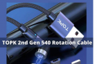 TOPK 2nd Gen 540 Rotation LED Magnetic Charging Cable