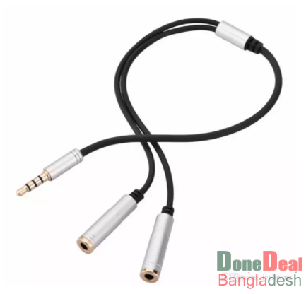 3.5mm Jack Headphone Audio Cable 1 Male To 2 Female Stereo Audio Y Copier Adapter - Multi Colour