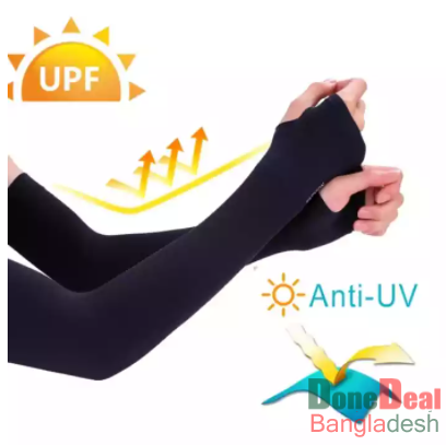 Arm Hand Sleeve Sun Hand Protection Fingerless Gloves Section Drove UV Sunscreen Half Finger Long Gloves Cuff Outdoor Cool